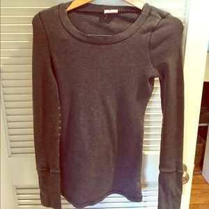 Free People, metal embellished gray thermal